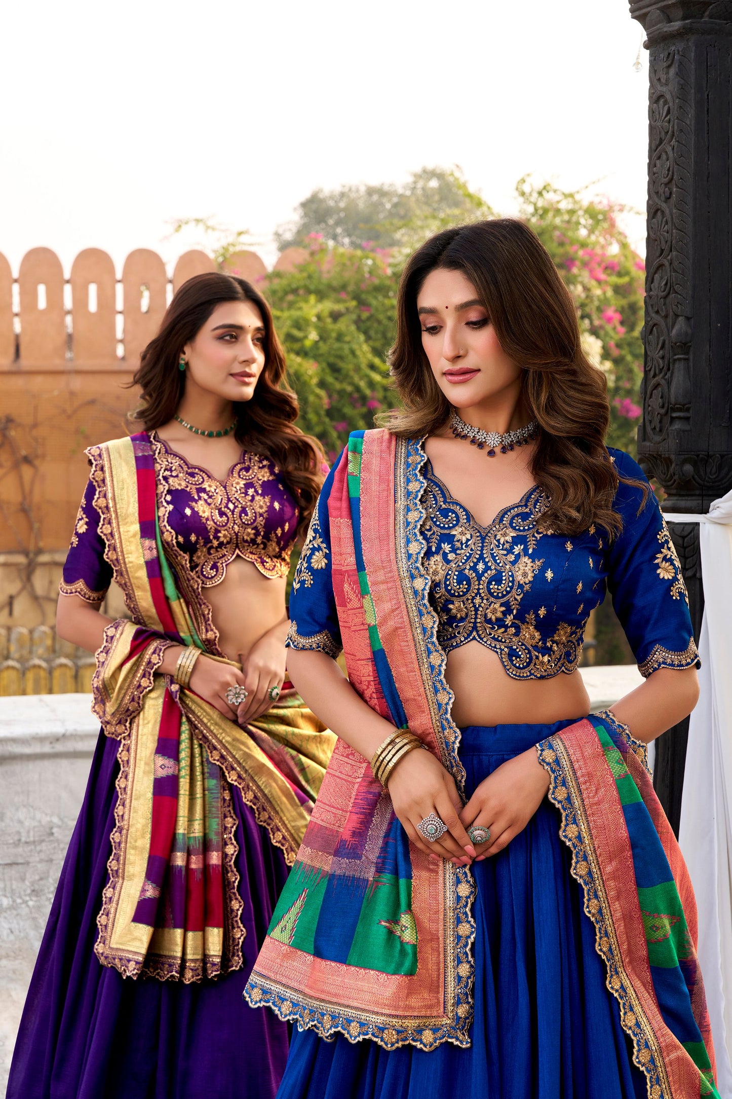 Vichitra Silk Wedding Lehenga Choli
