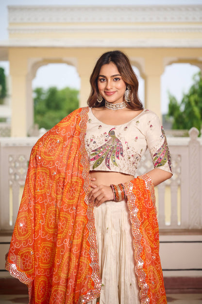 Tissue Silk + Bandhej Concept