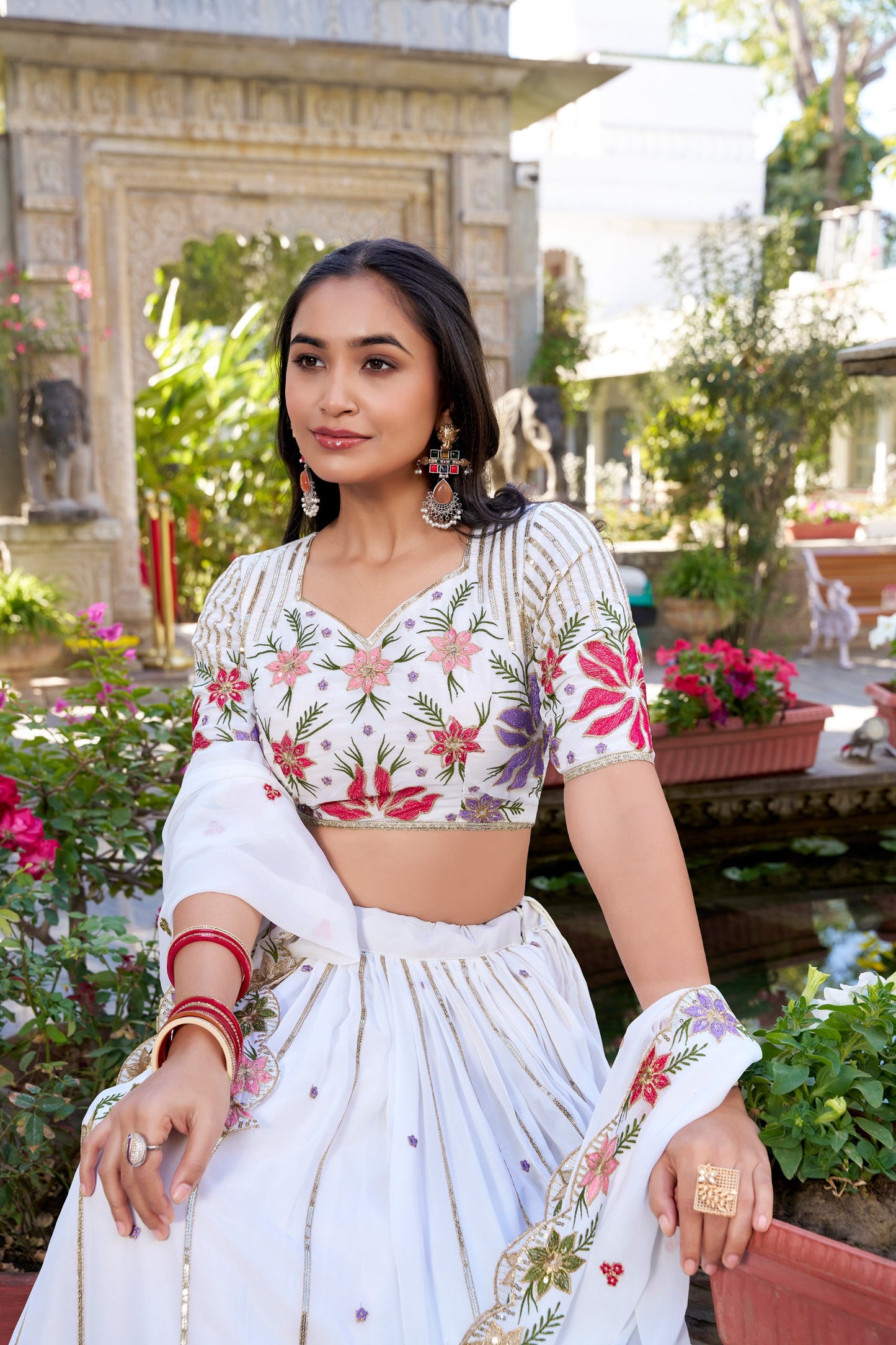 White Wedding Lehenga Choli
