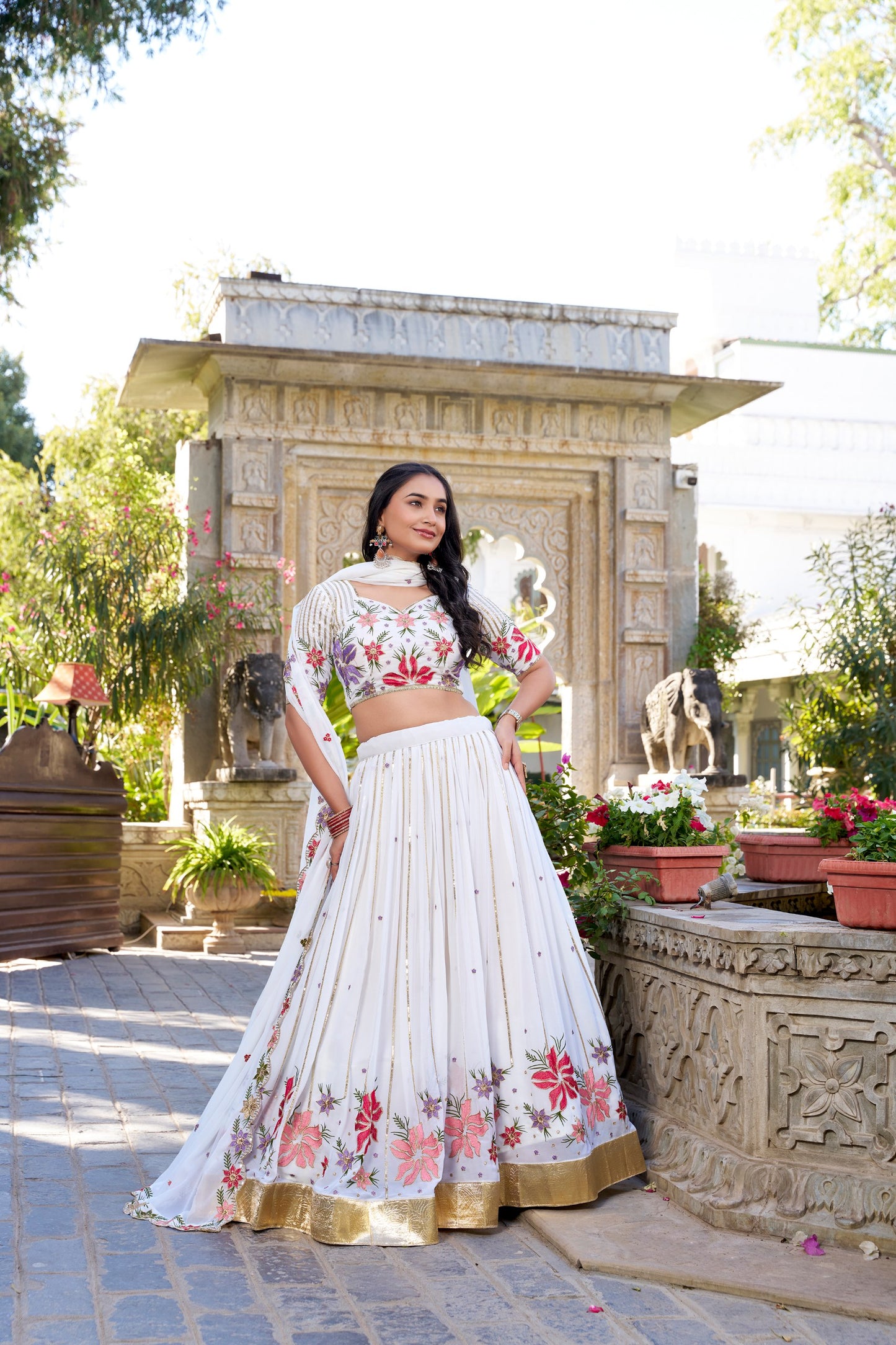 White Wedding Lehenga Choli