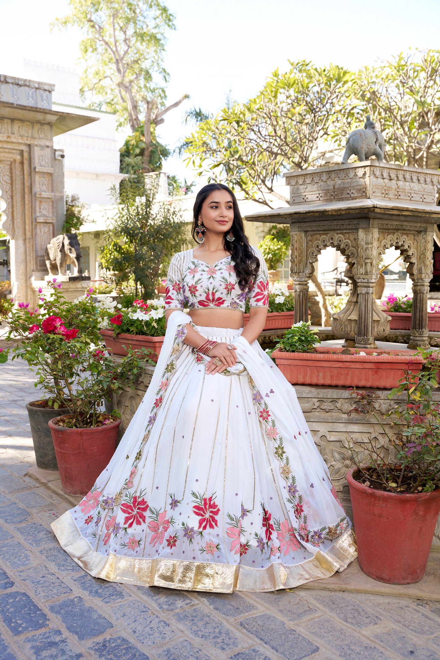 White Wedding Lehenga Choli