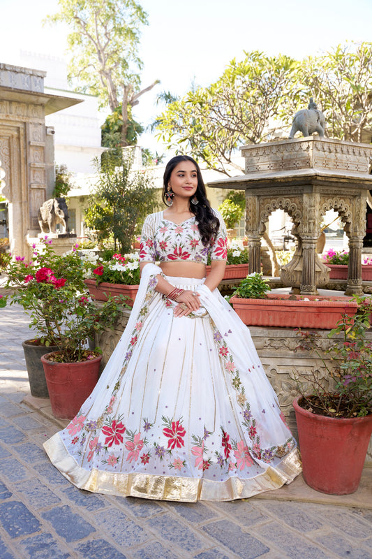 White Wedding Lehenga Choli