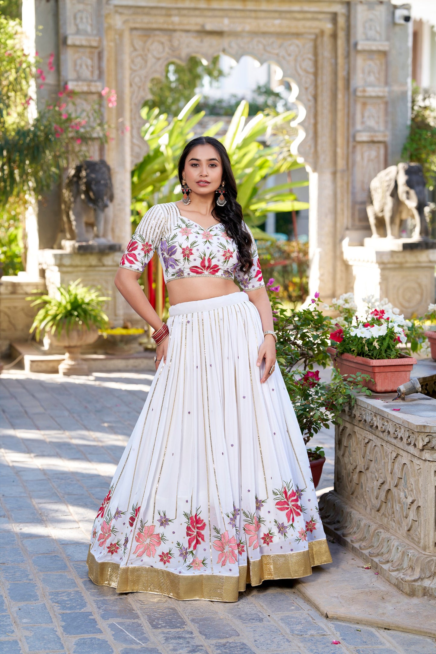White Wedding Lehenga Choli