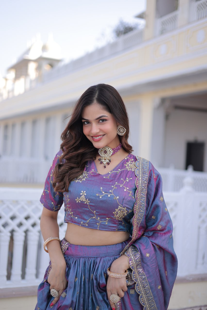 Ysl Silk Wedding Lehenga Choli