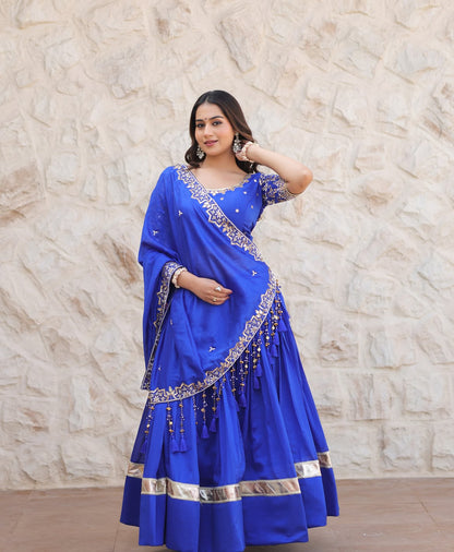 Royal Blue Elegance | Premium Designer Lehenga Choli