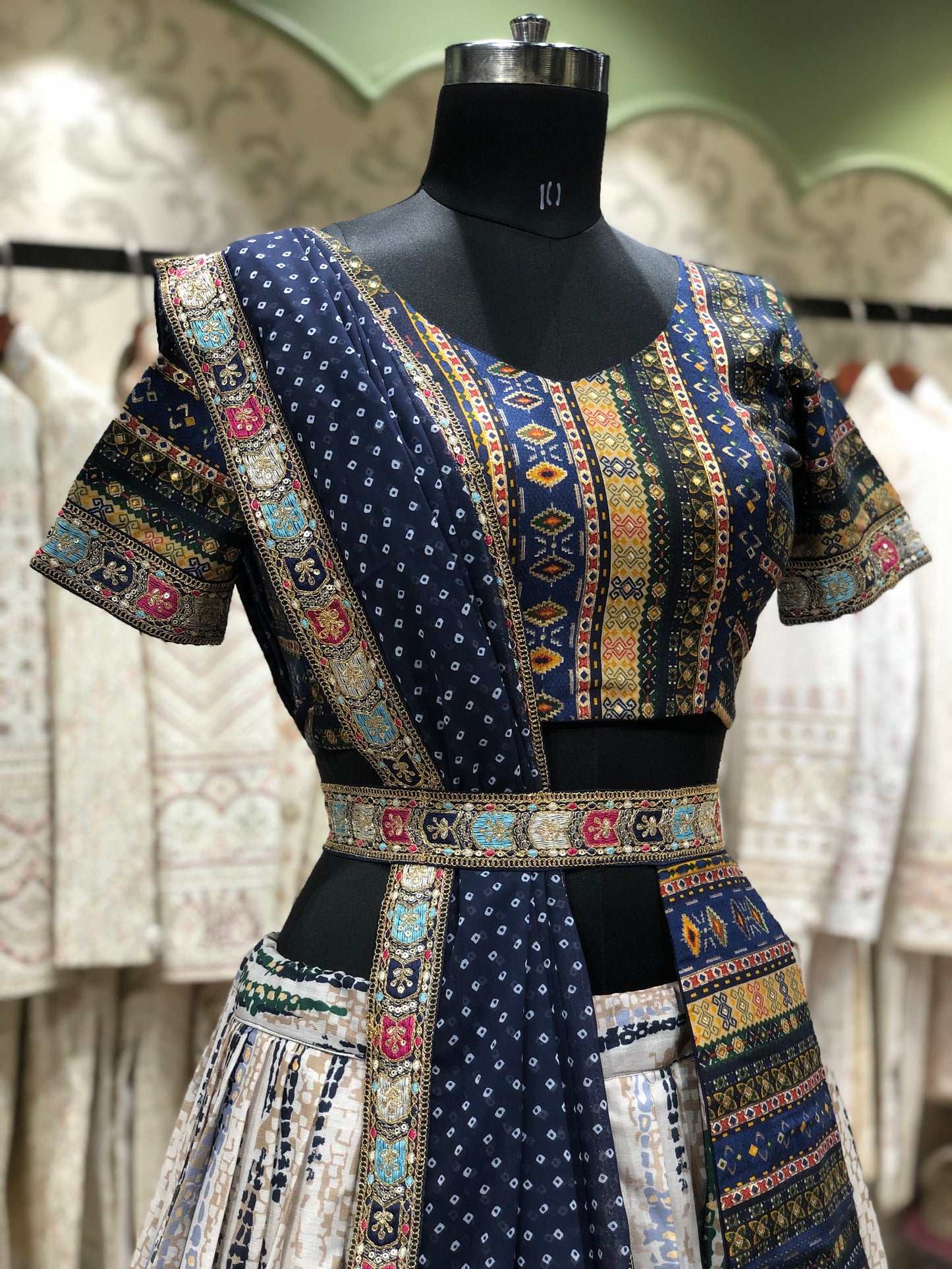 Traditional Royal Blue Lahenga Choli