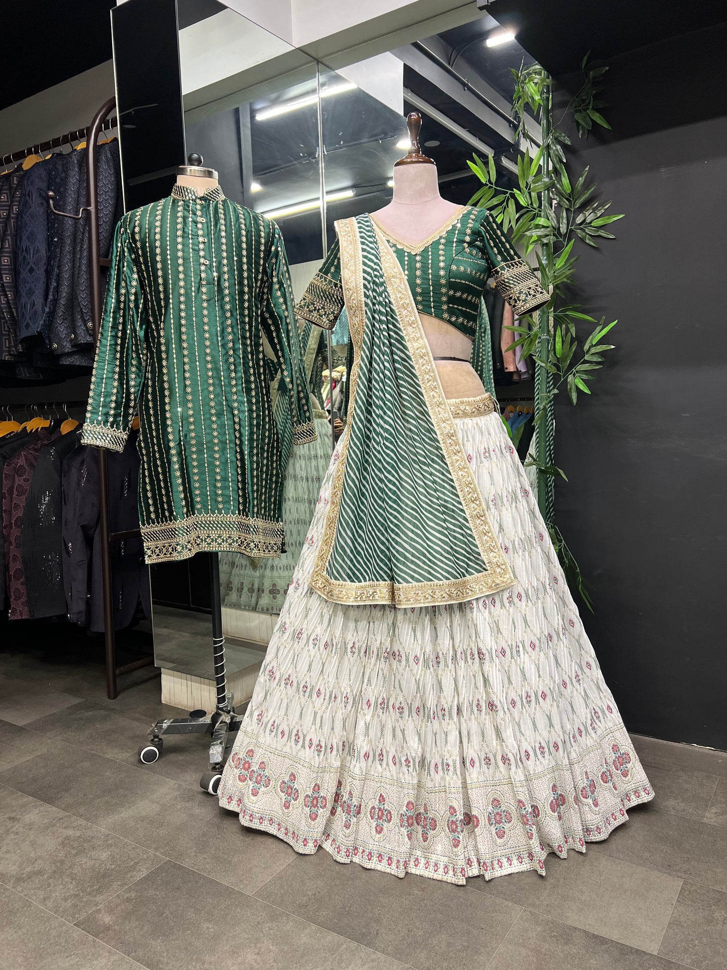 Emerald Elegance Couple Set