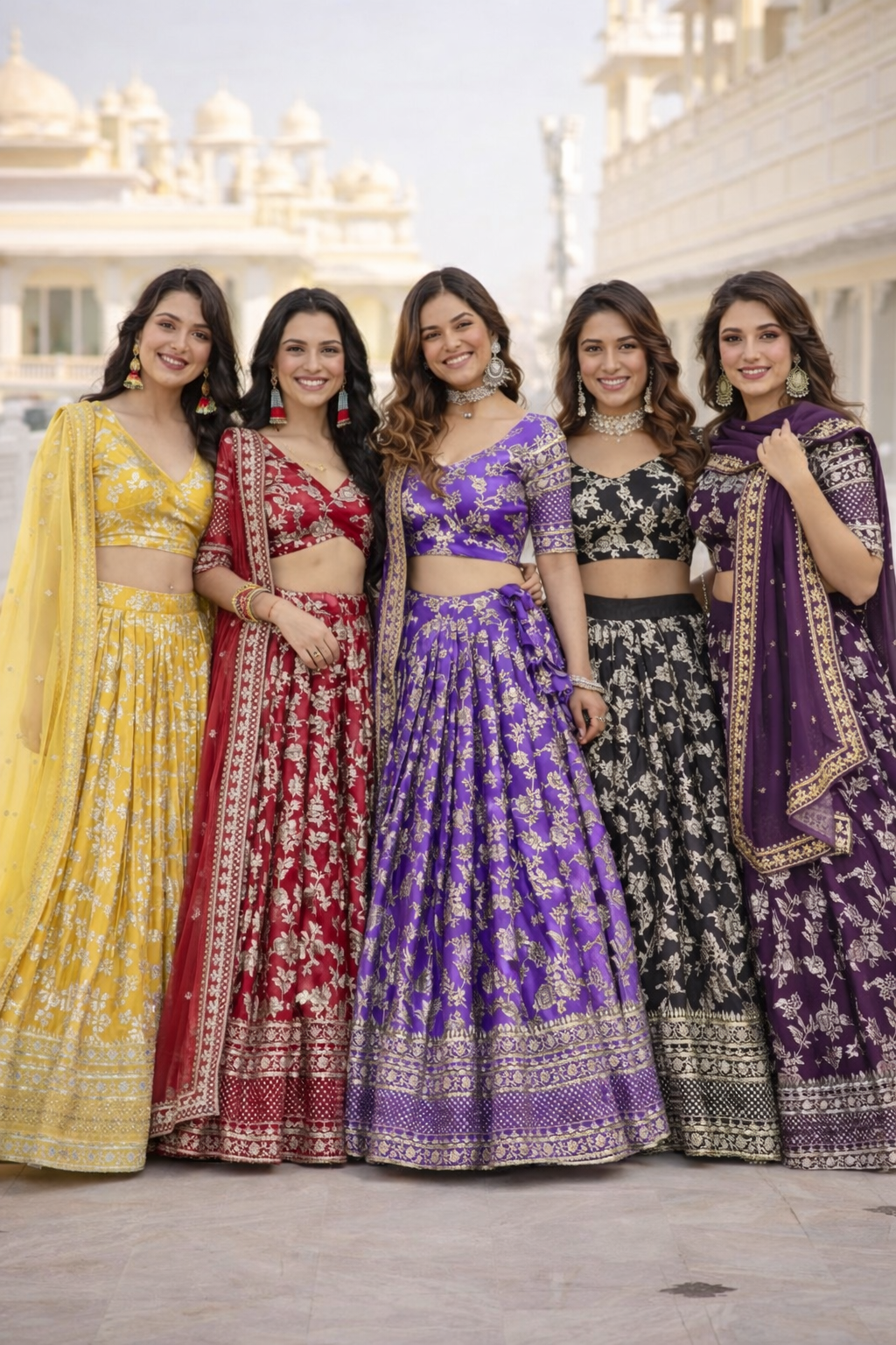 Pure Viscose Jacquard Lehenga