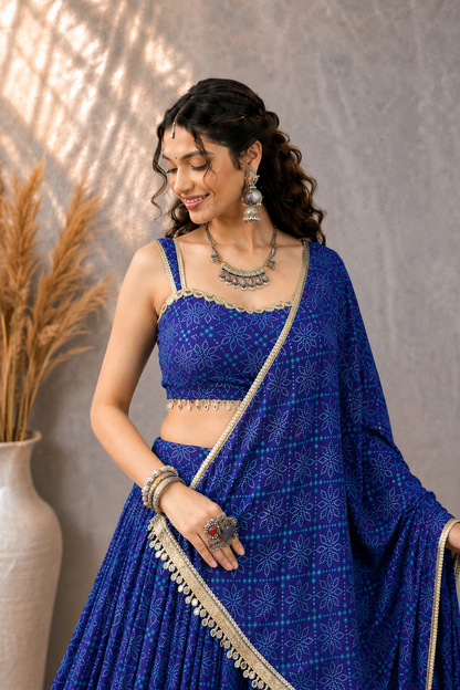 Royal Blue Garba Choli