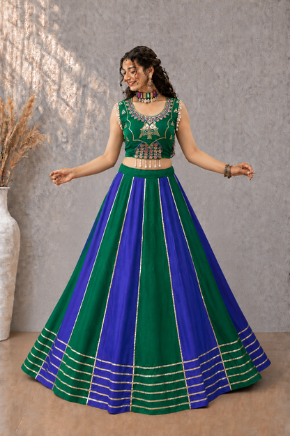 Designer Navratri Crop Top Lehenga Set