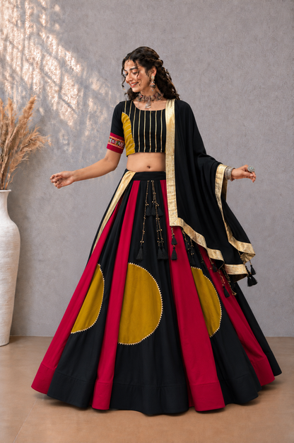 Multi Kali Lehenga Choli