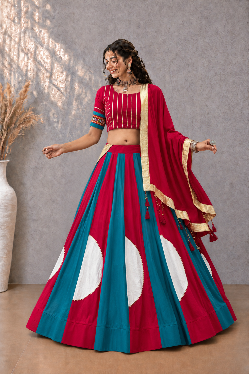 Multi Kali Lehenga Choli