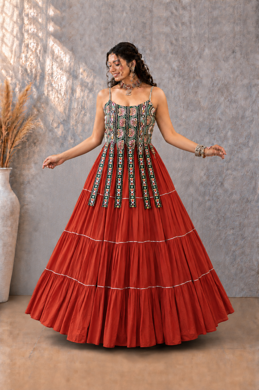 Kutchi Patchework Lehnega Choli