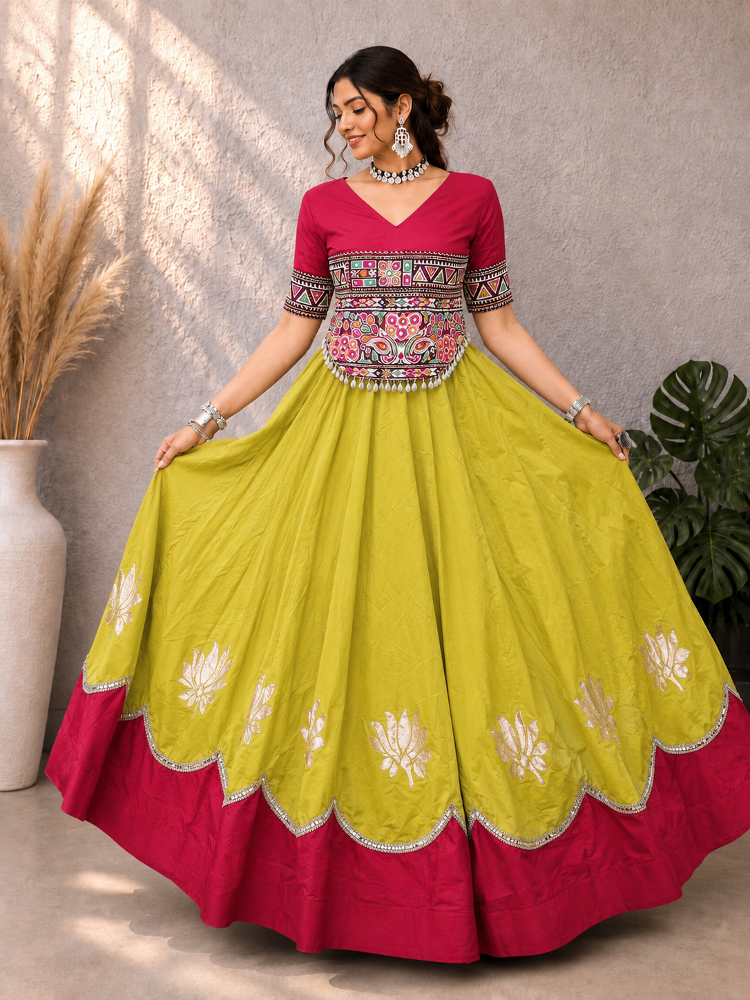Crop Top Outfit For Navratri Garba's