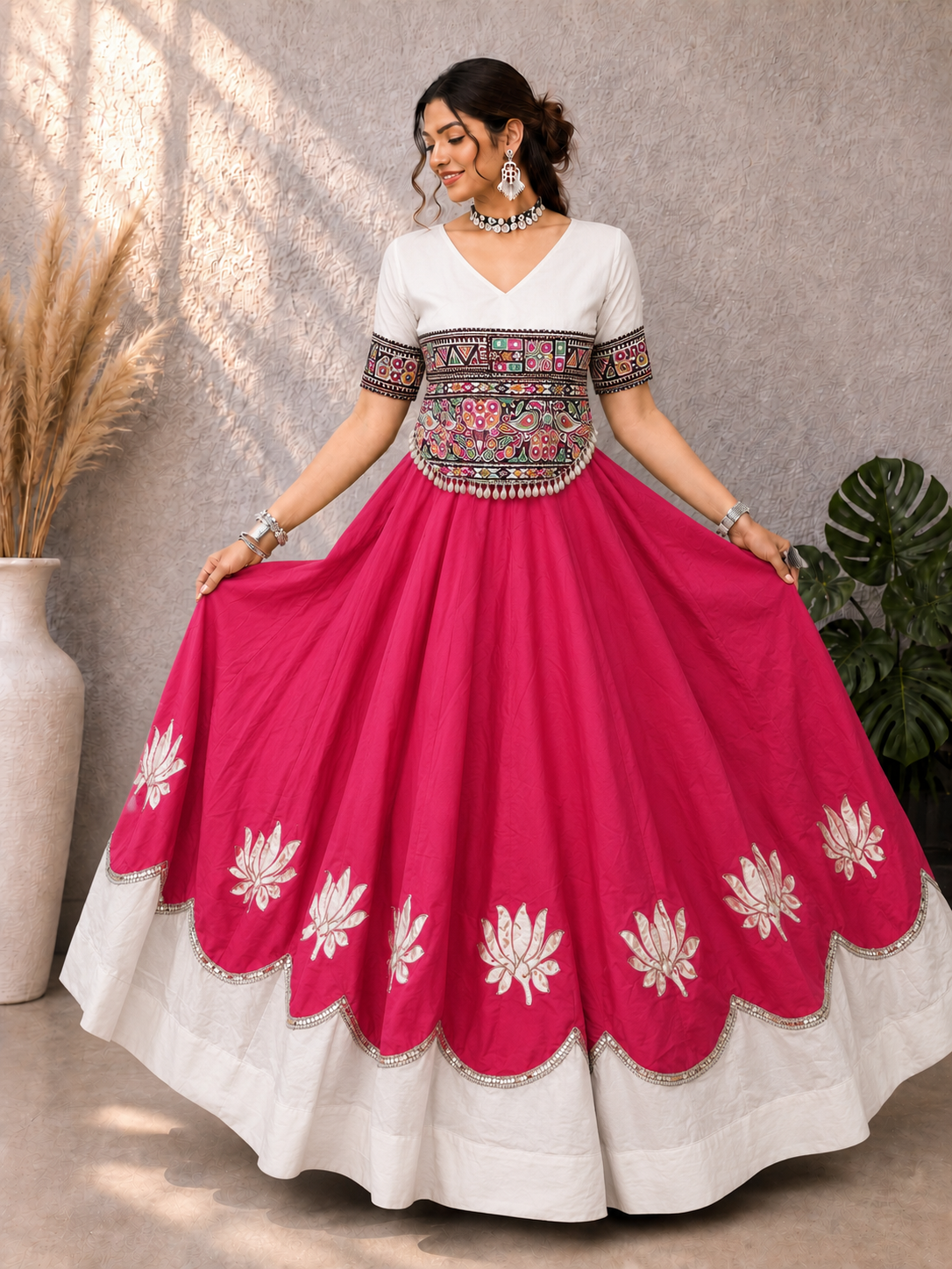 Crop Top Outfit For Navratri Garba's