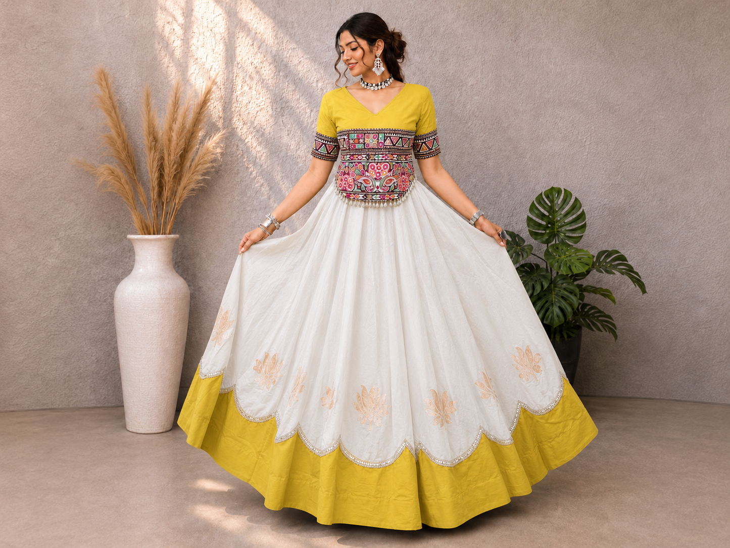 Crop Top Outfit For Navratri Garba's