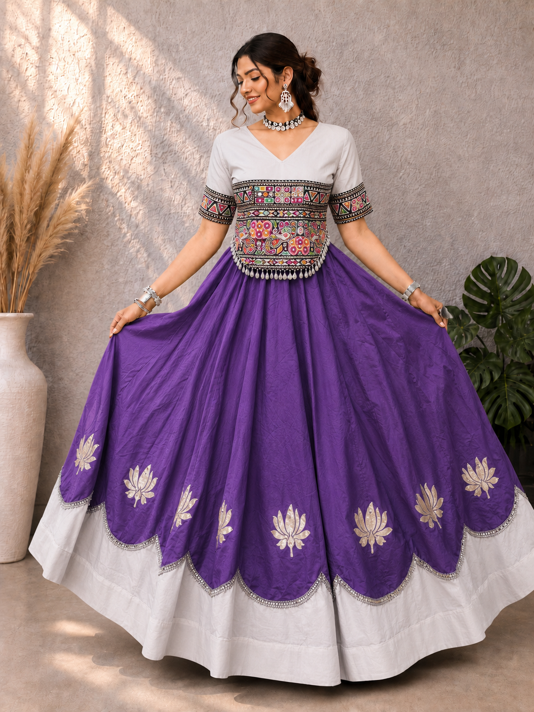 Crop Top Outfit For Navratri Garba's