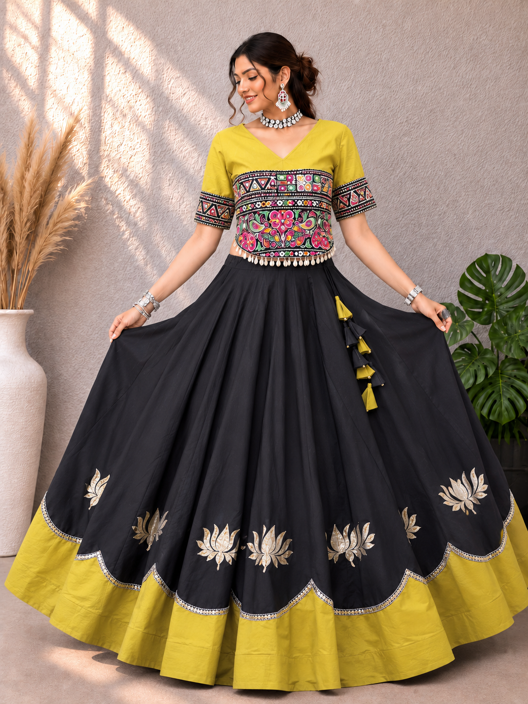 Crop Top Outfit For Navratri Garba's