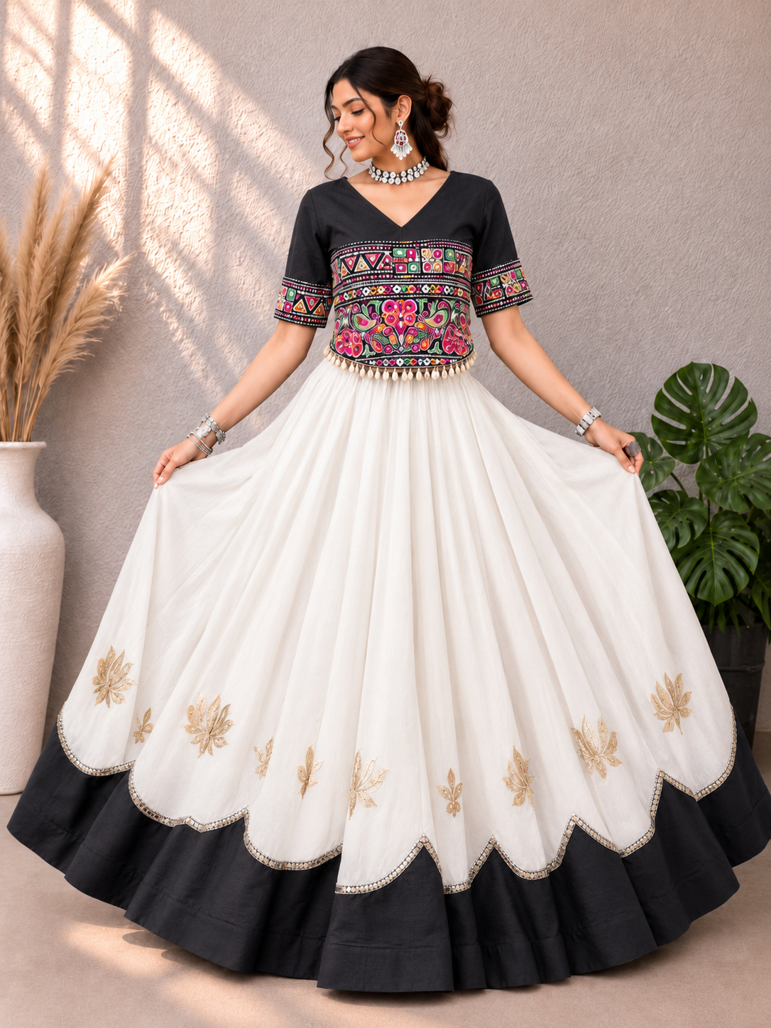 Crop Top Outfit For Navratri Garba's