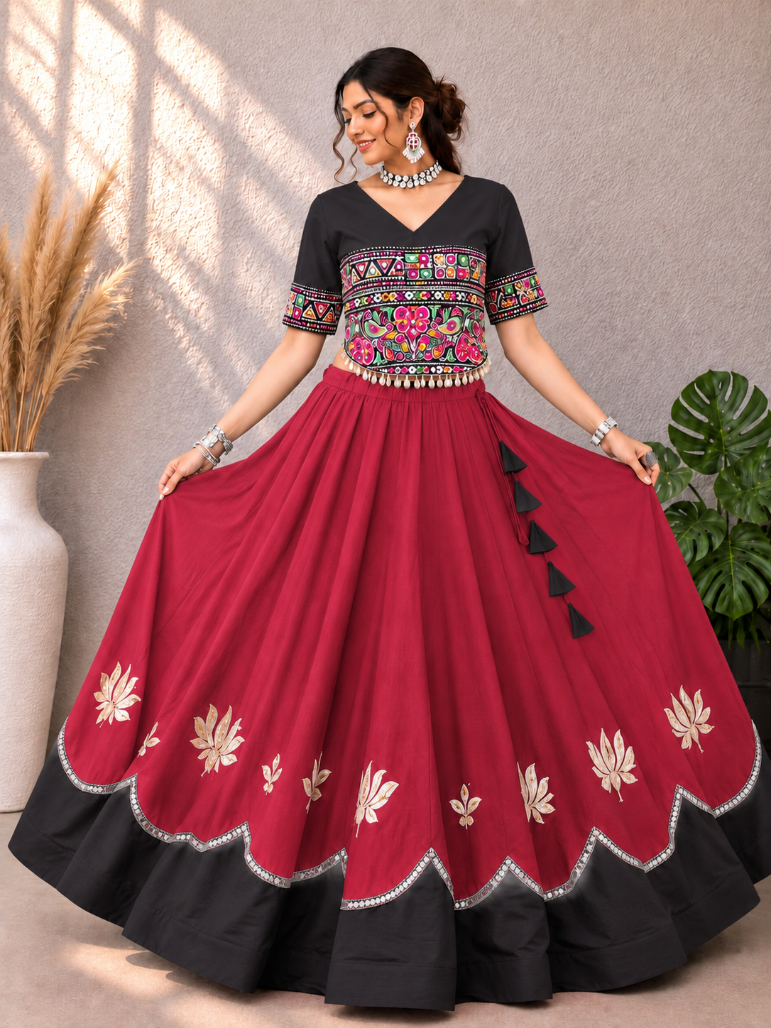 Crop Top Outfit For Navratri Garba's