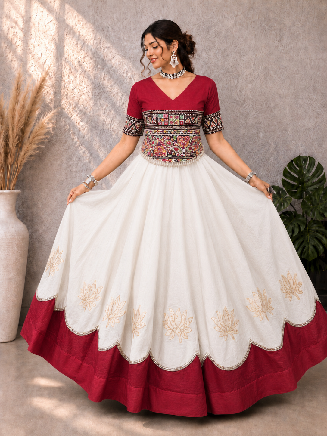 Crop Top Outfit For Navratri Garba's