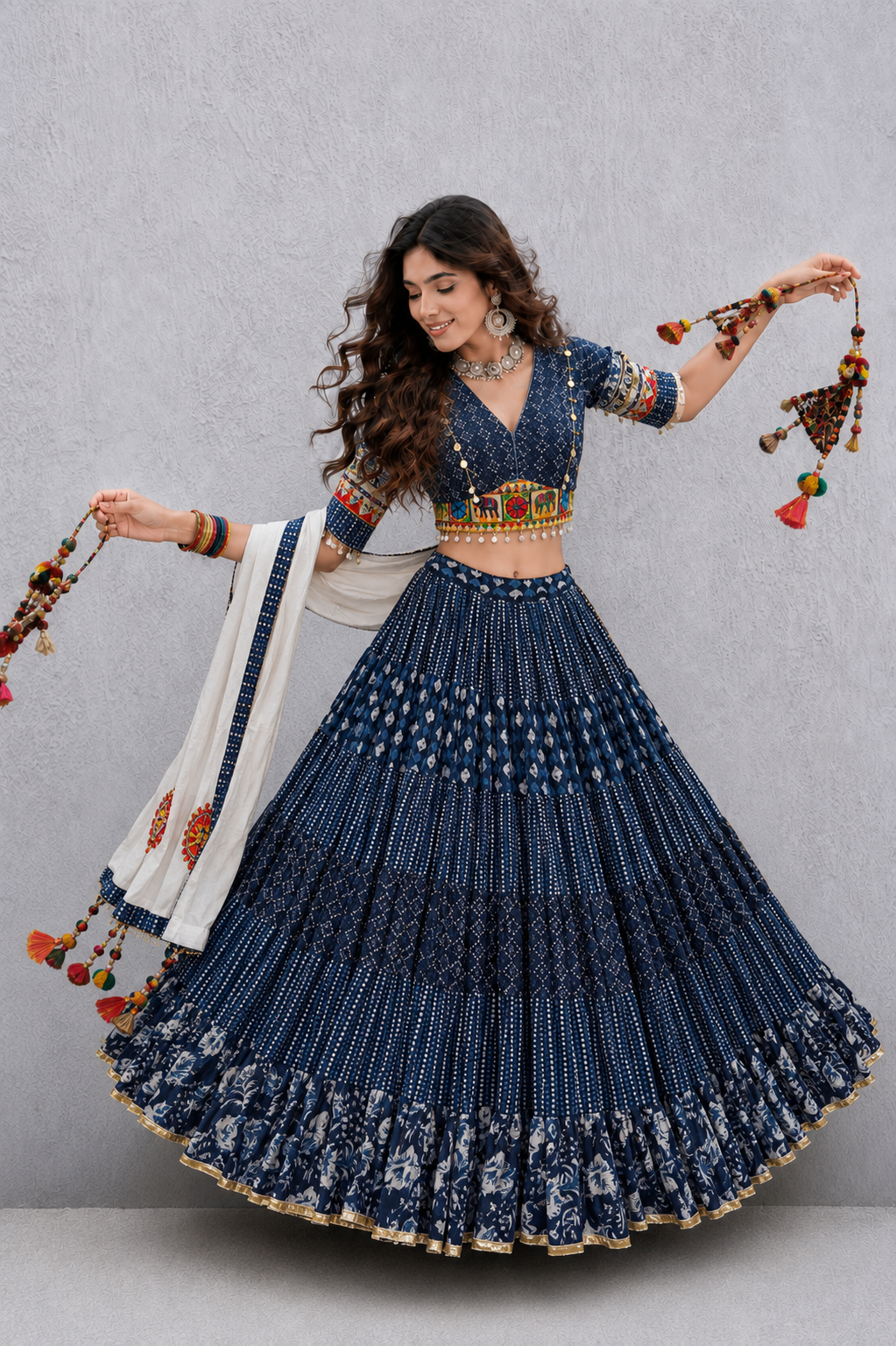 Denim Lehnega Choli