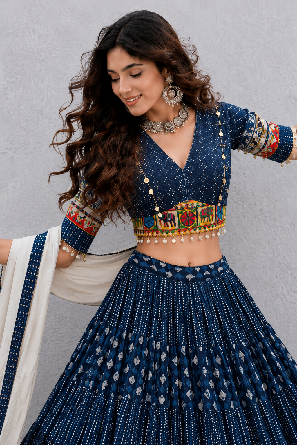Denim Lehnega Choli