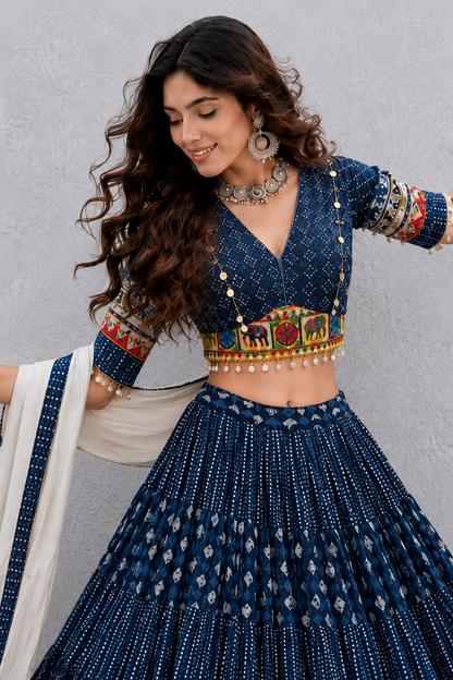 Denim Lehnega Choli