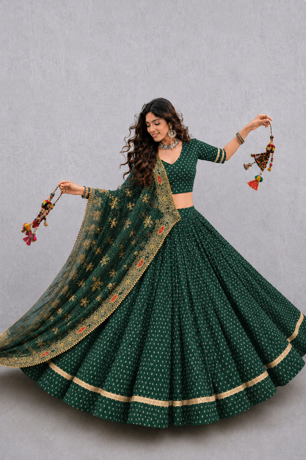 Navratri Trendy Bandhej Chaniya Choli