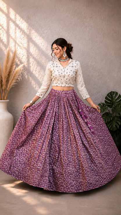 Crop Top Style Lehenga Choli