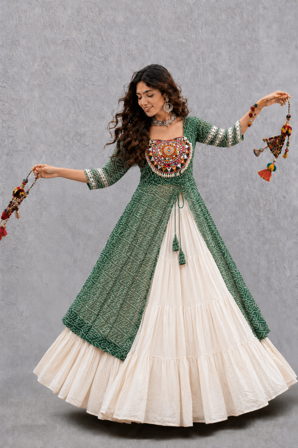 Long Kurti with Lehenga Concept