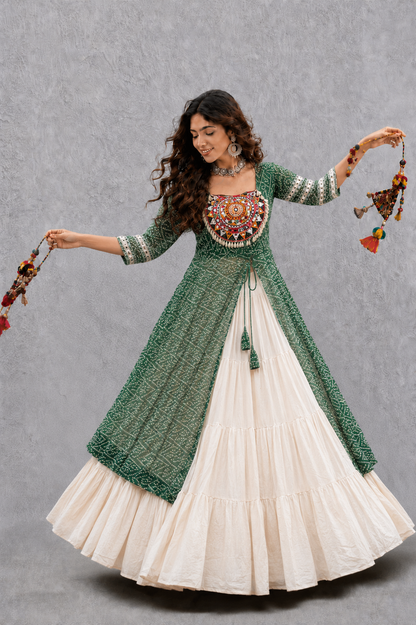 Long Kurti with Lehenga Concept