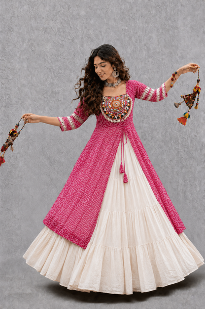 Long Kurti with Lehenga Concept