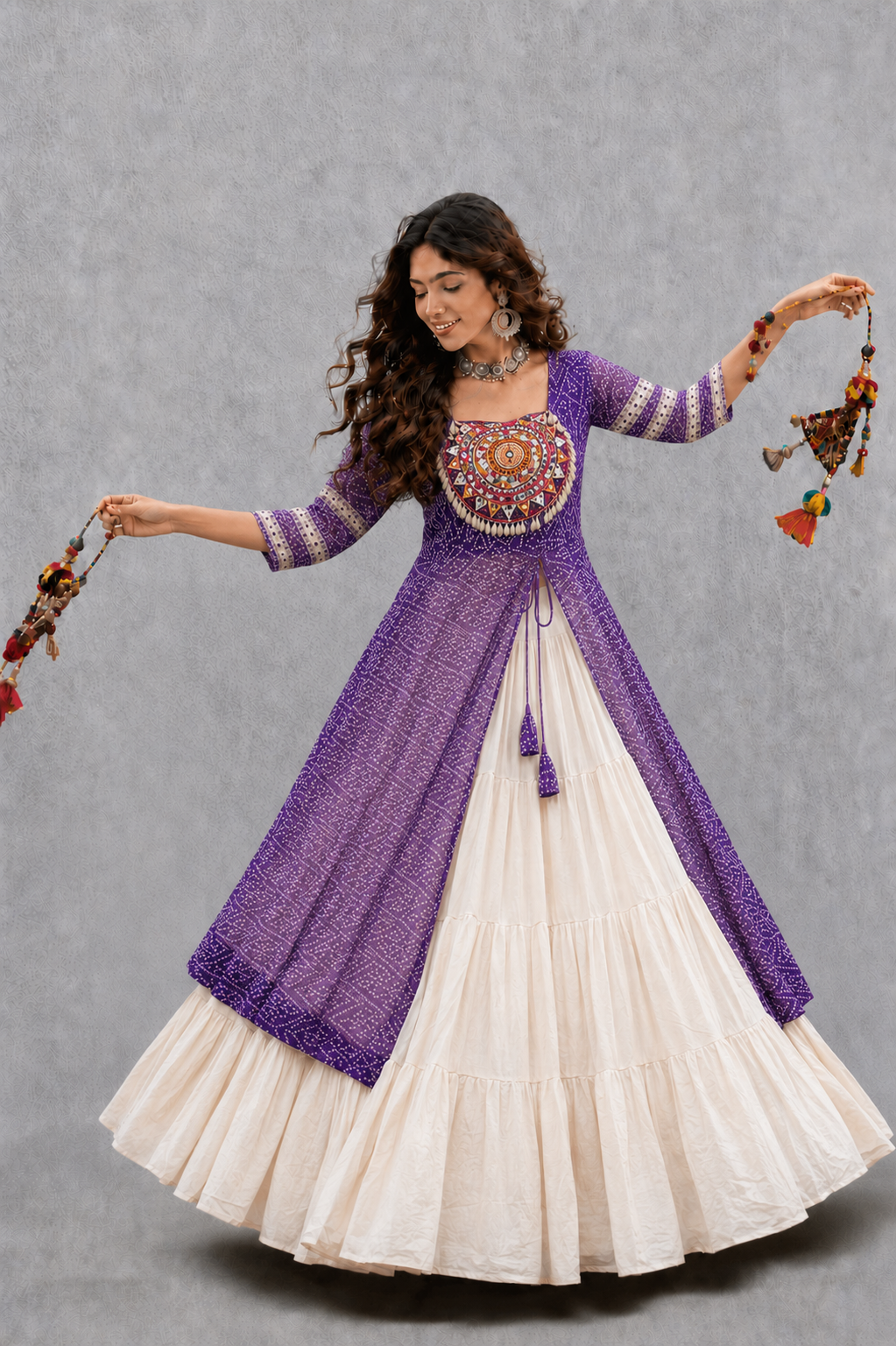 Long Kurti with Lehenga Concept