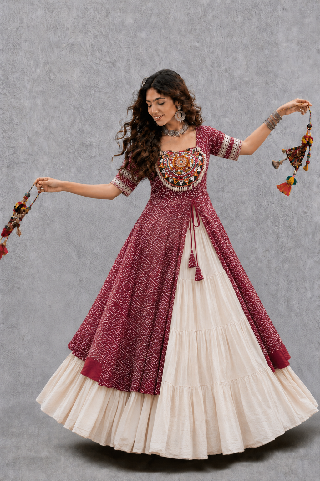 Long Kurti with Lehenga Concept