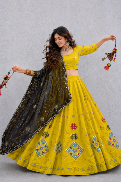 Roman Silk Navratri Lehenga