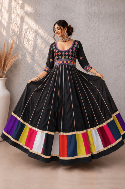Roman SIlk Navratri Gown