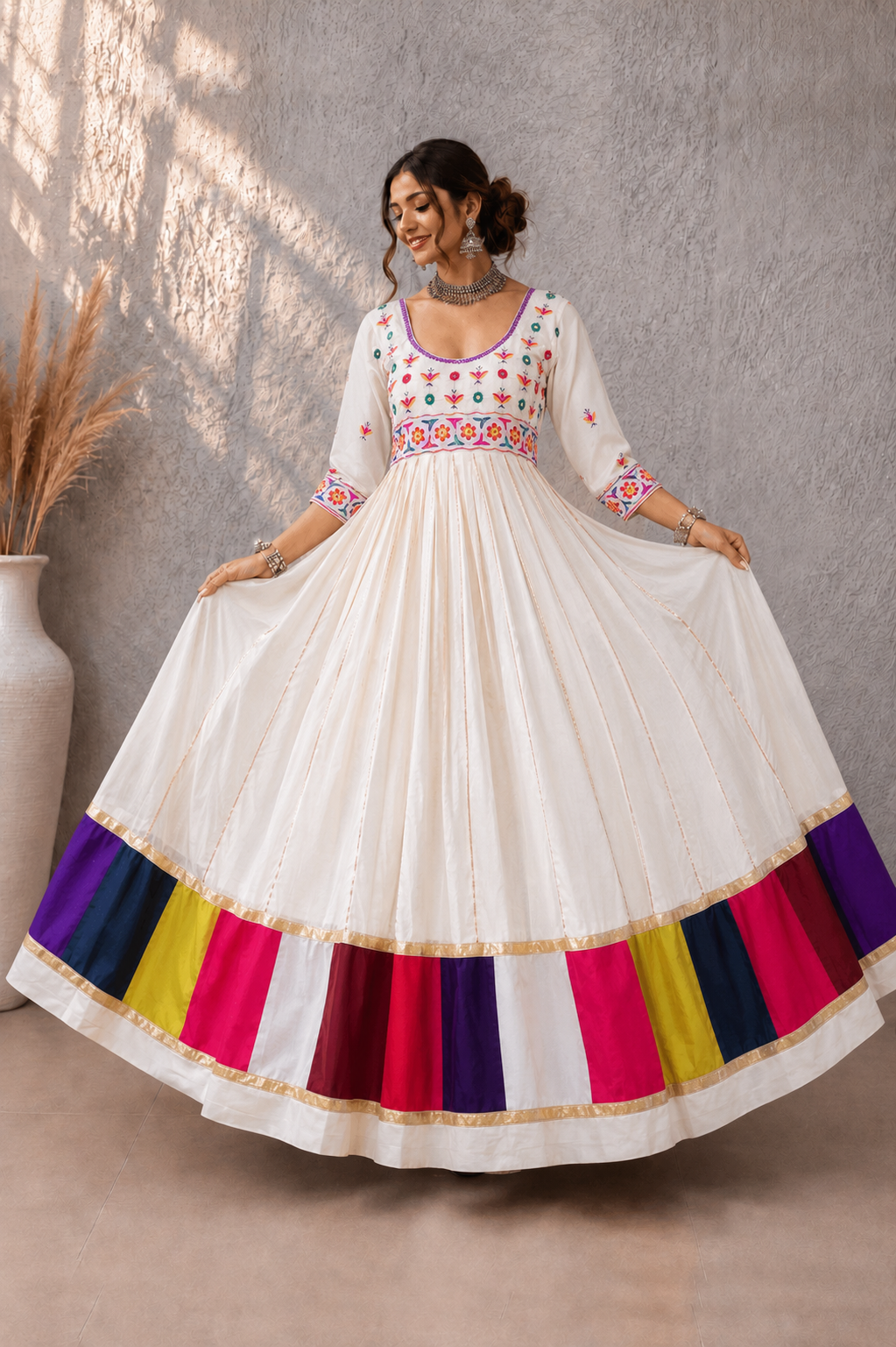 Roman SIlk Navratri Gown