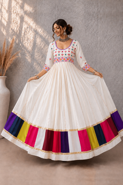 Roman SIlk Navratri Gown