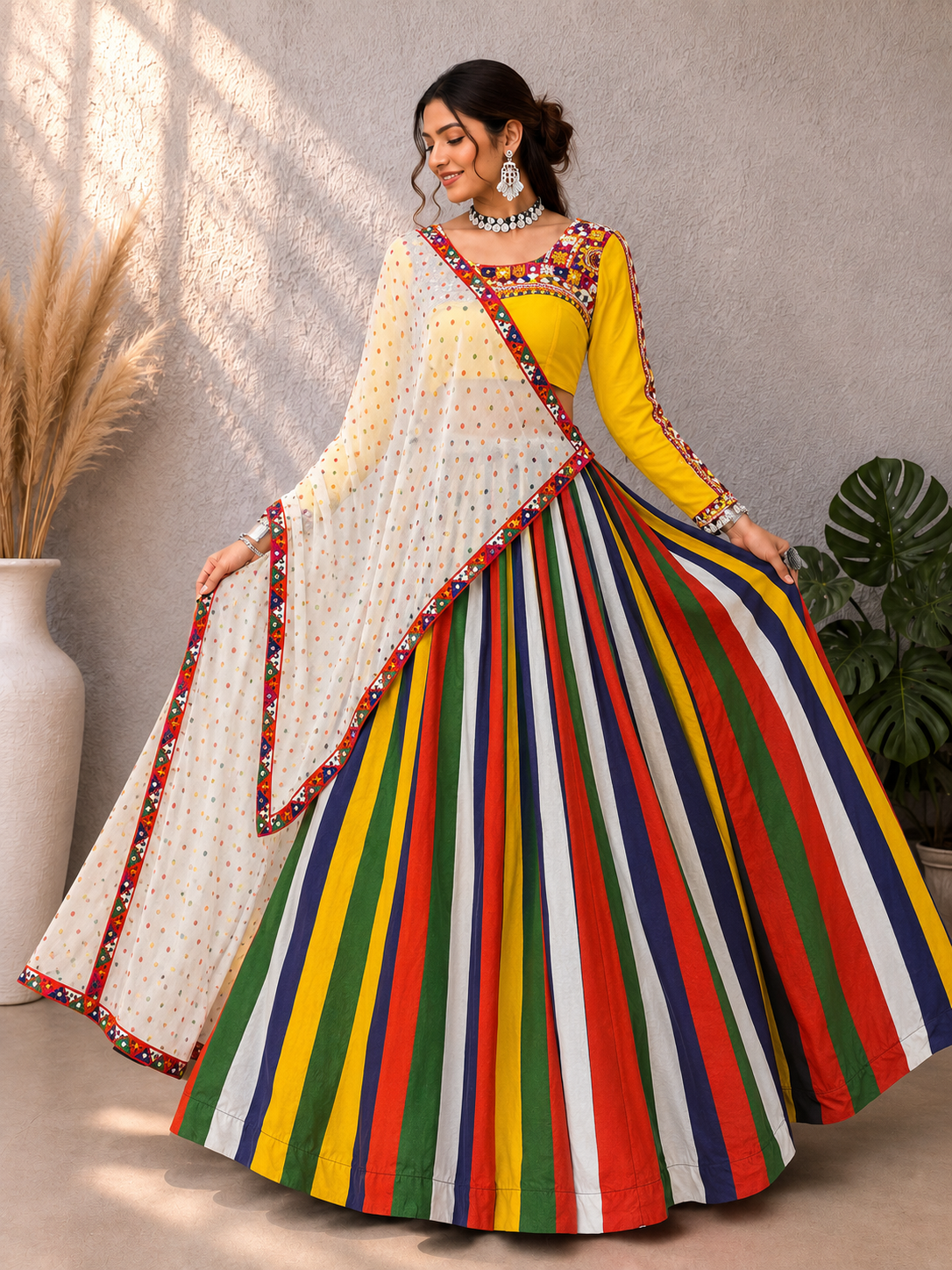 Multicolor Navratri Lehenga