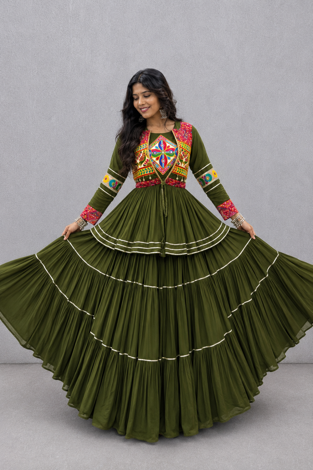 Navratri Special Gamthi Three Piece