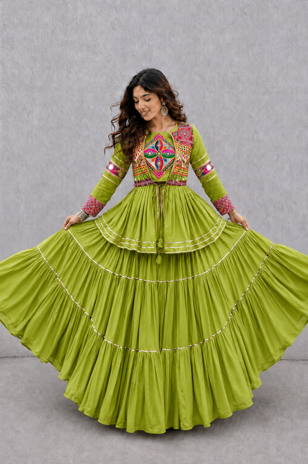 Navratri Special Gamthi Three Piece