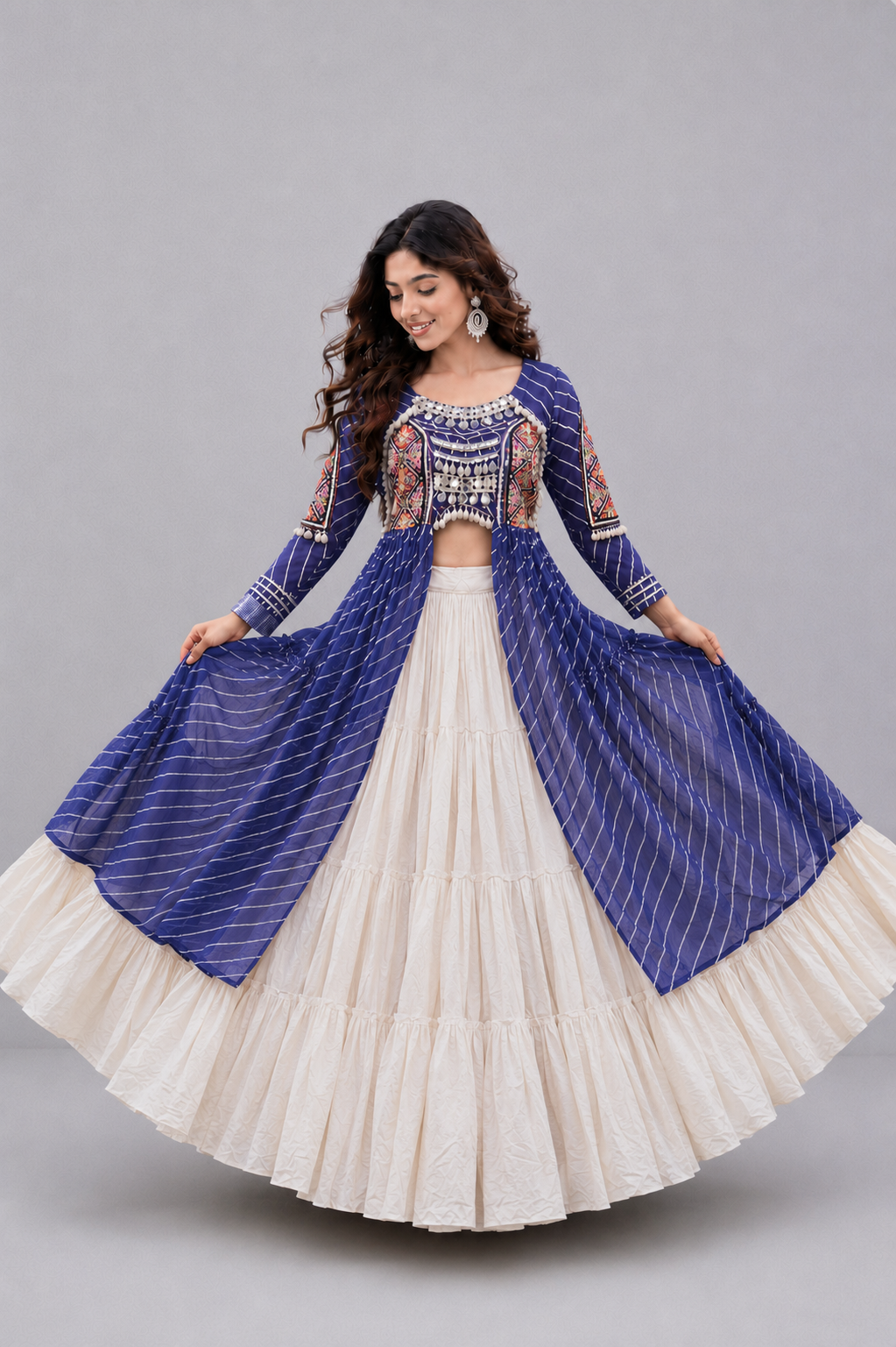 Long Kurti With Lehenga Set