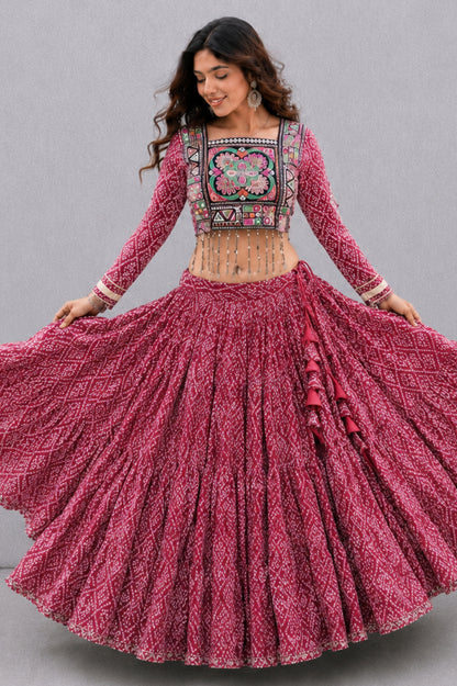 Navratri Banadhej Print Outfit