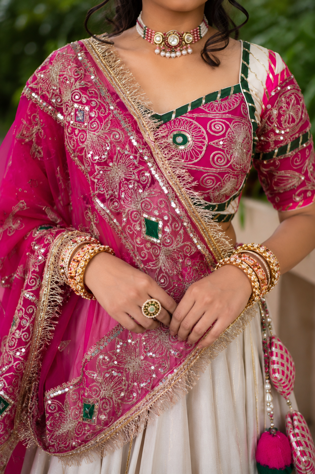 Navratri Special Roman Silk Lehenga