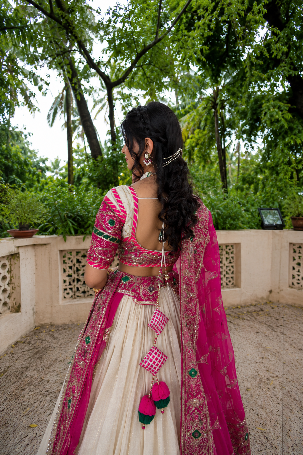 Navratri Special Roman Silk Lehenga