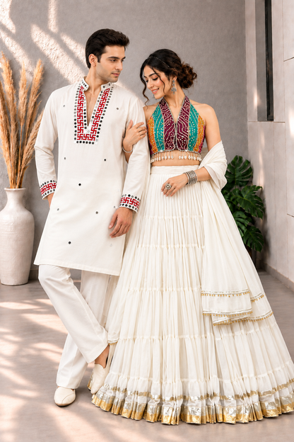 Royal Mirrorwork Couple Ensemble