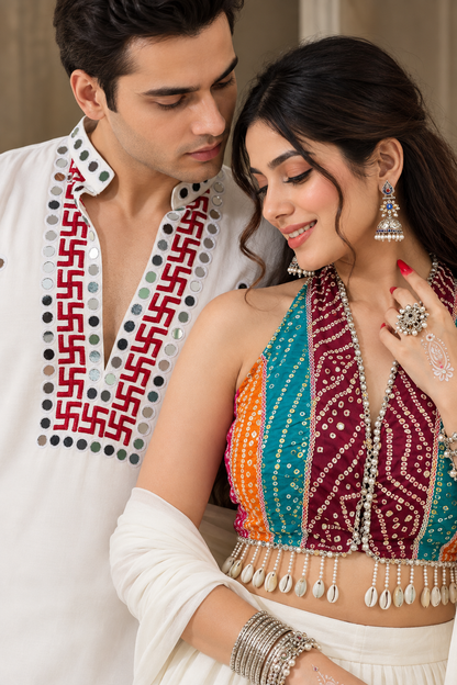 Royal Mirrorwork Couple Ensemble