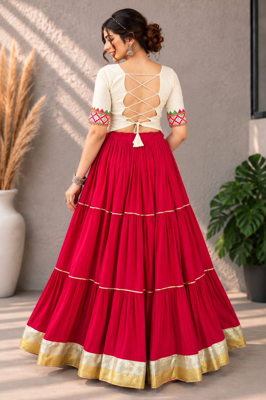 Rani Pink Rangoli Lehenga
