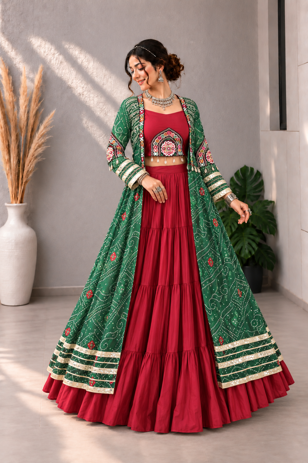 Rangrez Royale – Designer Bandhani Lehenga Choli